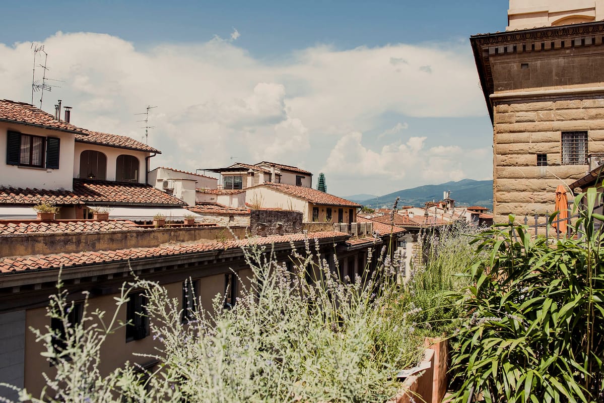 Exterior view from the balcony of Hotel Milù Florence