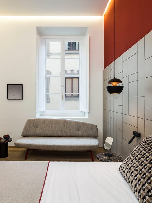 Sofa detail in the room, Hotel Milù