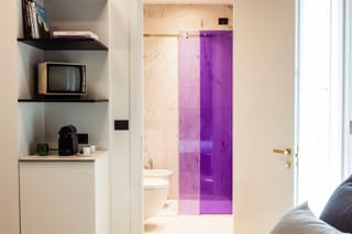 Bathroom detail in the deluxe room with balcony
