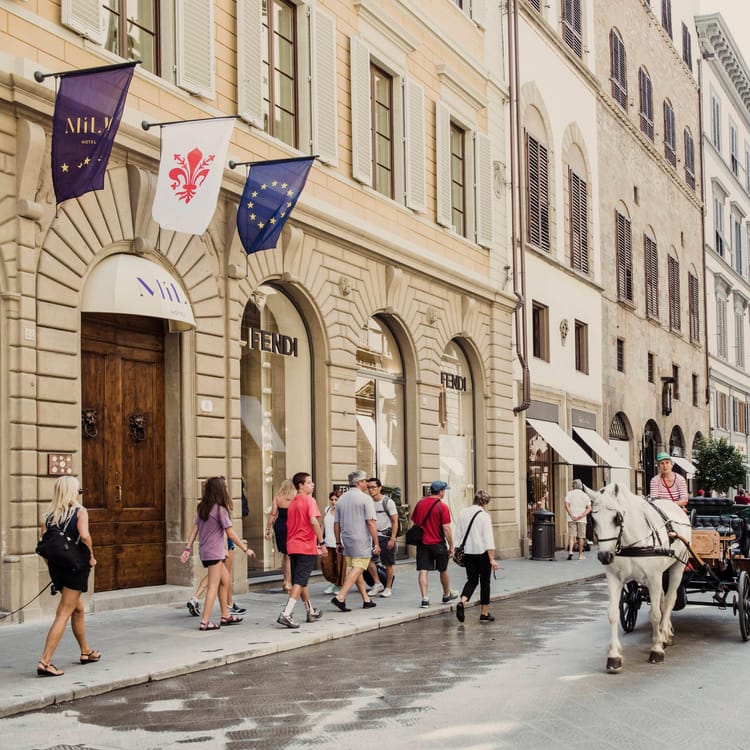 Exterior façade of Hotel Milù Florence